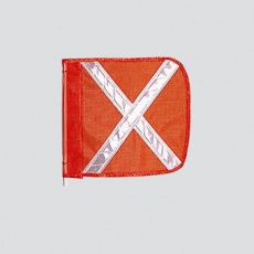 Orange Heavy Duty nylon mesh flag with reflective X (FS9025-O)